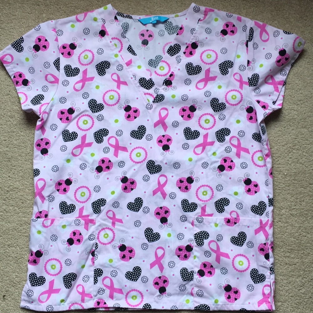 Breast Cancer Scrub Top